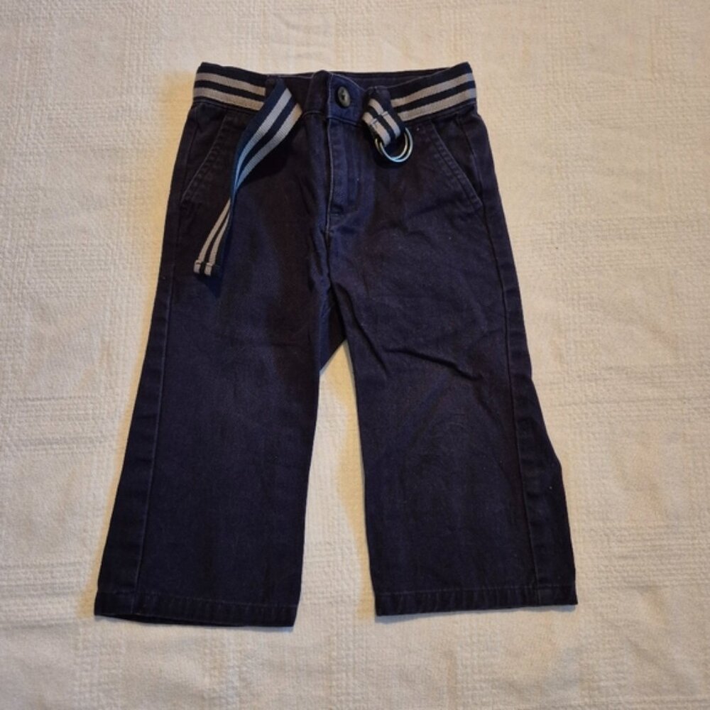 Janie and Jack boys size 12 - 18 months navy blue pants, 2014 line VGUC